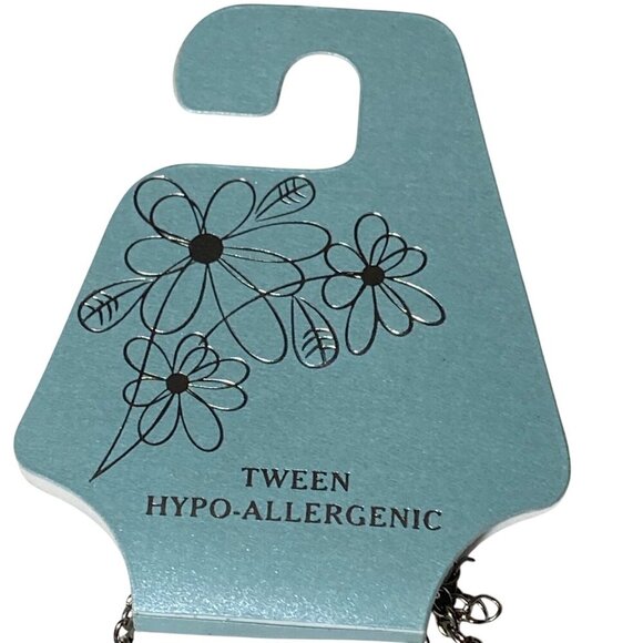 Tween Hypo Allergenic Fashion Key & Heart Necklace Charms Purple Flower - Picture 9 of 10